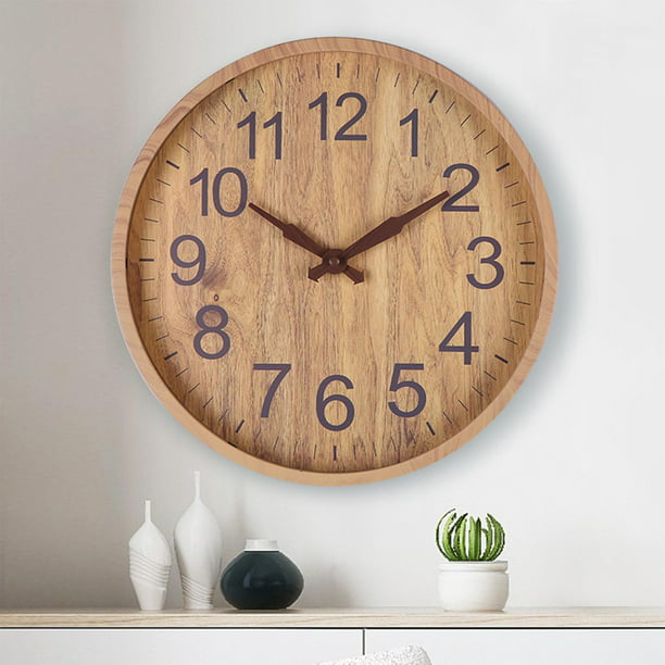 Reloj de 12 pulgadas, reloj de pared de salón, reloj de pared antiguo, reloj  de pared de madera simple Zhivalor BST3004281-1