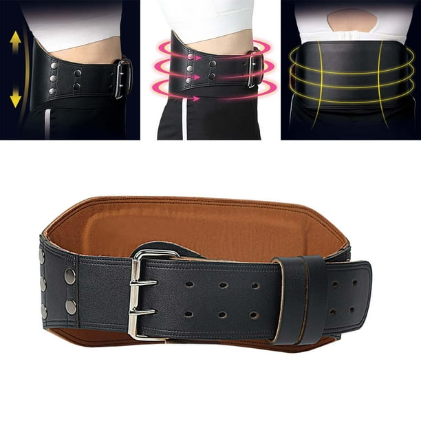 Apolo Weightlifting Belt - Cinturón de levantamiento de pesas de cuero  genuino para hombres, cinturón de pesas para gimnasio, soporte lumbar para