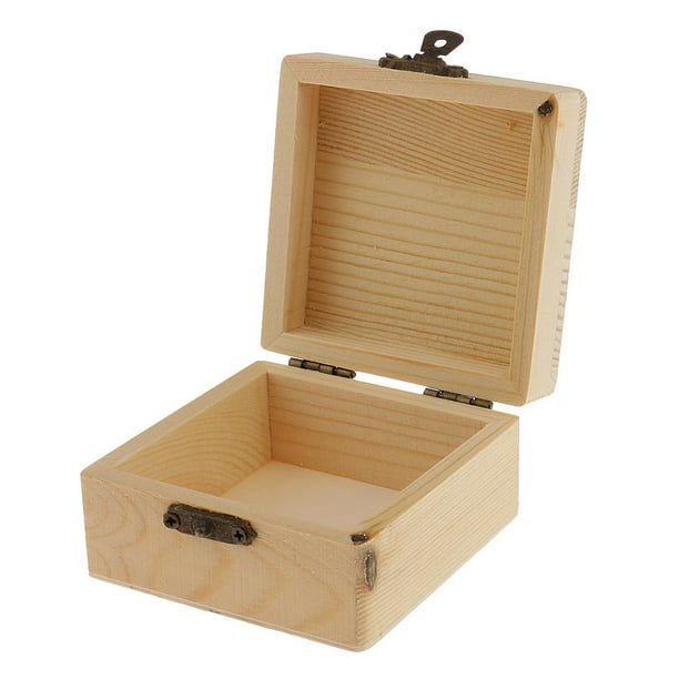Caja de madera pequeña Marrón natural