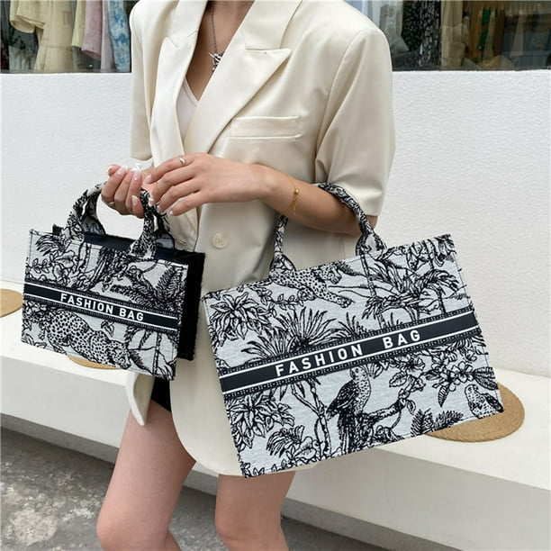 Bolsos De Mujer Moda Mujer Lienzo Impresión Top-handle Tote Bag