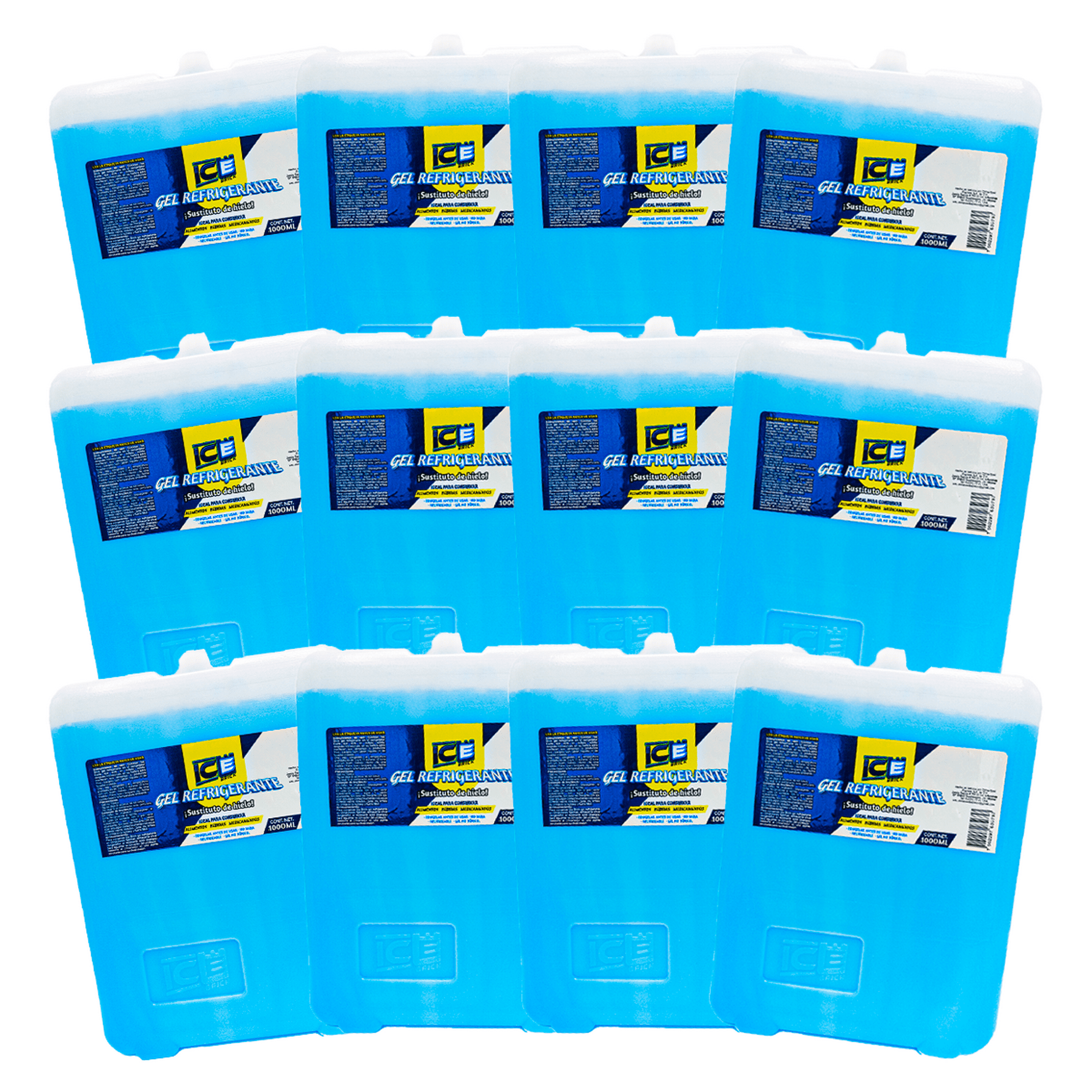 Gel Refrigerante 1000 Ml Paquete De 12 Piezas ICE BRICK ICE BRICK gel