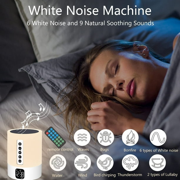 Reloj despertador para niños con altavoz Bluetooth, brillo de 4 niveles y  luz nocturna colorida, reloj despertador digital para niños, adolescentes y