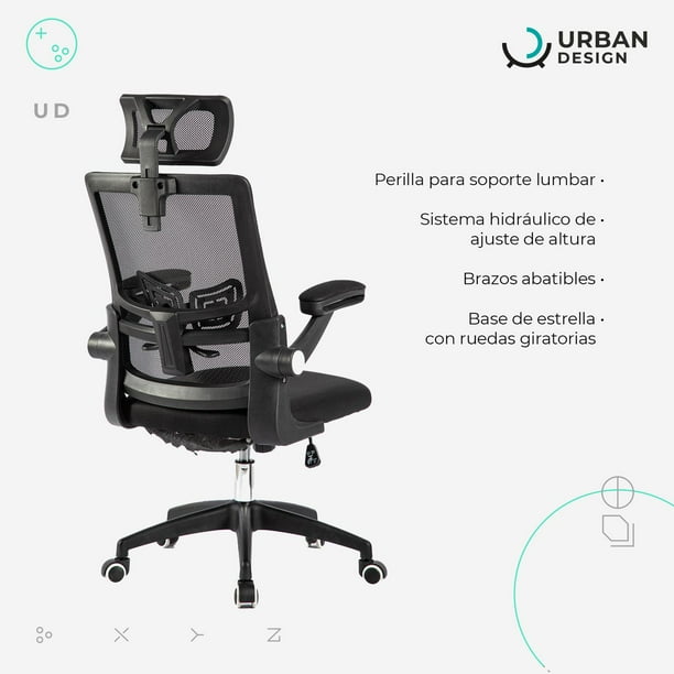 Silla ejecutiva para escritorio grande y alto de tela Nano Tech, silla de  oficina con respaldo alto con reposabrazos, moderna silla giratoria