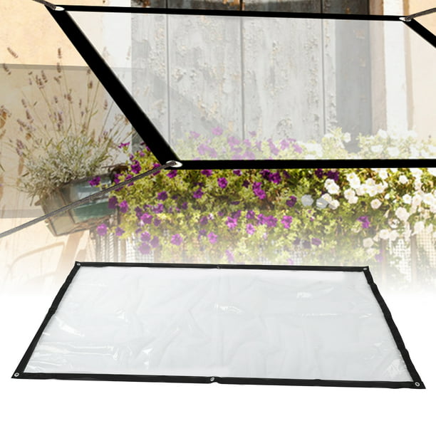  Lona transparente resistente al agua de PVC transparente -  Cubierta de plantas para el hogar, jardín, exterior, hoja de tierra,  resistente al viento, tienda de campaña (tamaño : 3.3 x 6.6