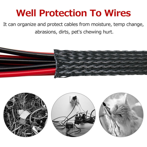 Manguito de gestión de cables Protector de cables Evita que las mascotas  muerdan el cable Cable estilo B perfke Manguito de gestión de cables