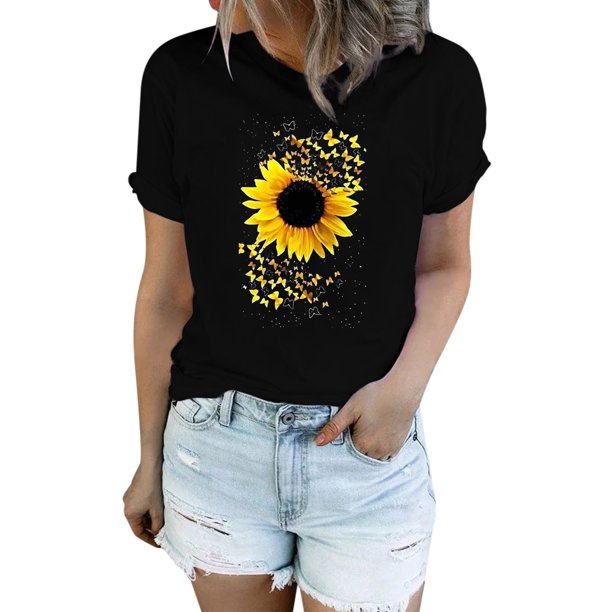 Blusas de girasoles online para mujer