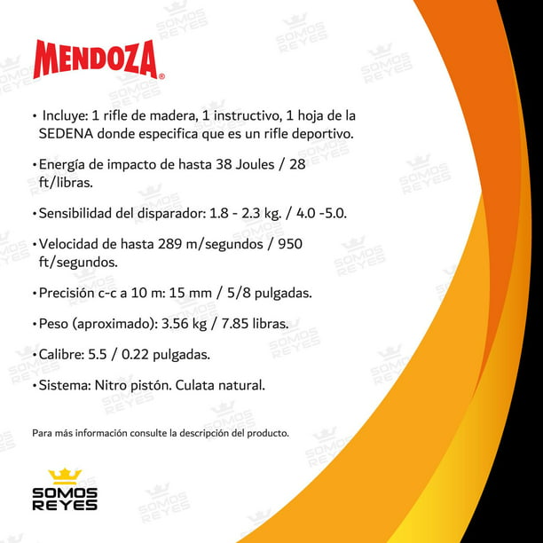 Rifle Quetzalcoatl De Madera Nitro Piston Para Uso Deportivo Mendoza  20005101BZ00