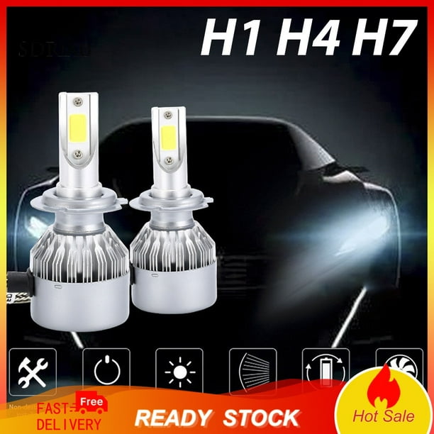 Par de bombillas LED H7 C6 para faros de coche y moto 3800LM 36W