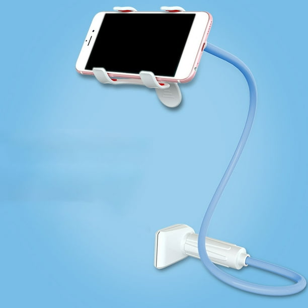 Soporte de teléfono celular Universal Flexible Brazos largos Soporte para  teléfono móvil para escritorio y cama Soporte móvil (blanco y rosa)