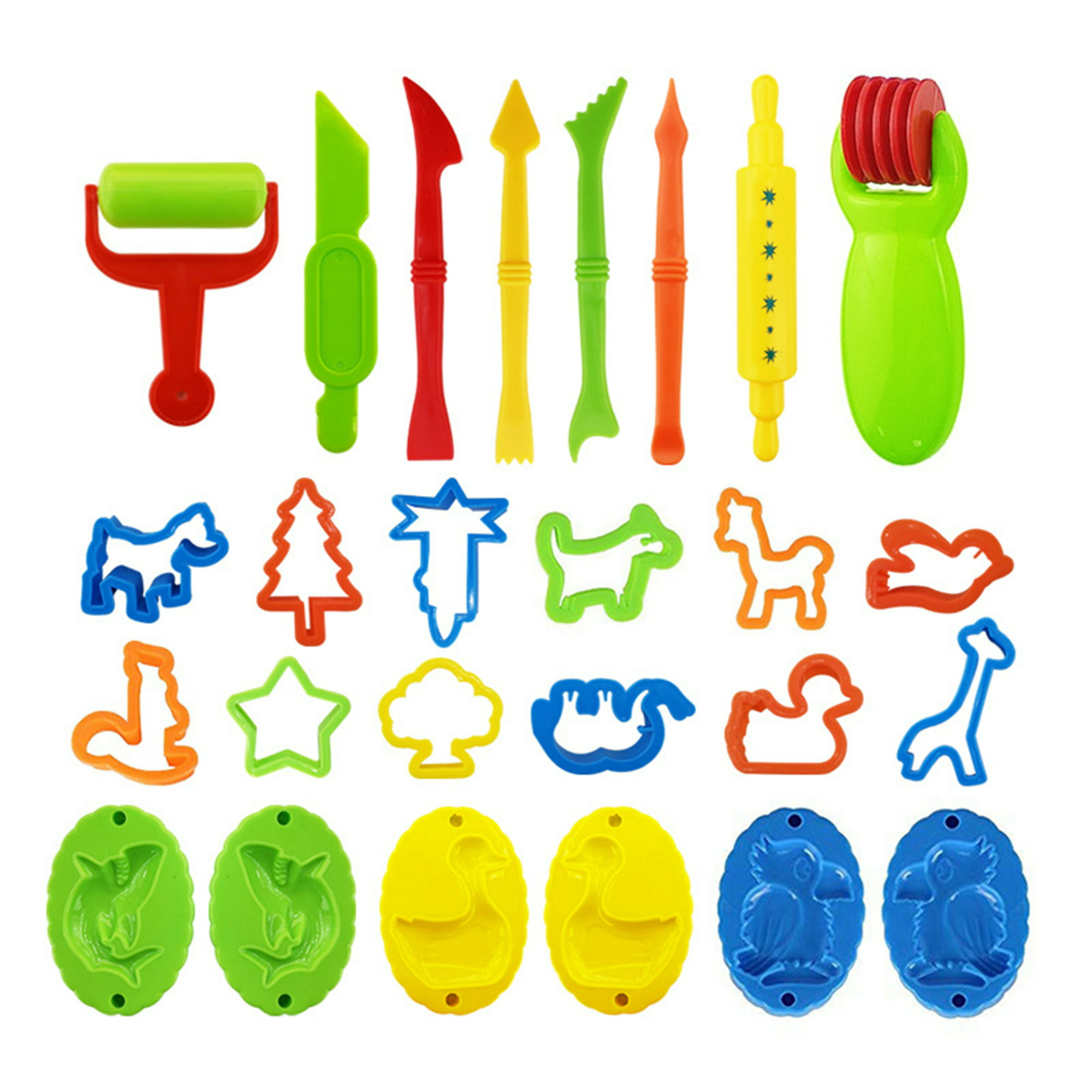 Set de plastilina de colores y herramientas