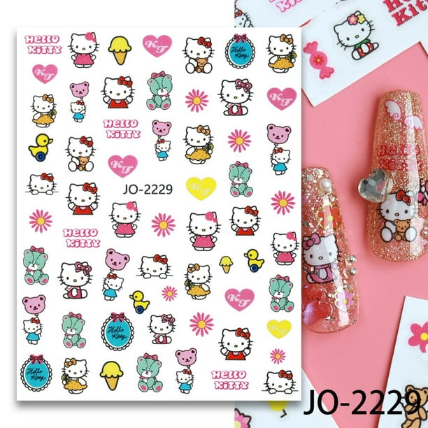1 Pegatinas De Uñas De Dibujos Animados De Hello Kitty Sanri