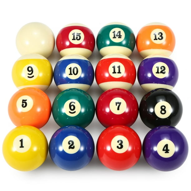 Juego de bolas de billar mejoradas, tamaño mini de 1.5 pulgadas para mesa  de billar de 6 pies, juego de bolas de billar de 1-1/2 pulgadas, estilo