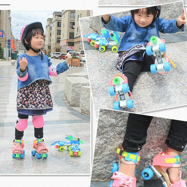 Zapatos de patines para niños zapatos de patinaje de doble fila ajustables  multiusos para niñas para niños para interior ANGGREK Otros