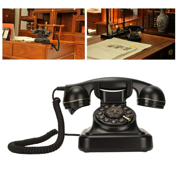 Teléfono Fijo Retro, teléfono decorativo Vintage antiguo, botón