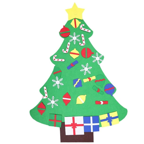 Derivar Dificil mosaico colgantes de árbol de Navidad de fieltro DIY, adornos colgantes, de Navidad  para , decoración colgan Yuyangstore Árbol de fieltro de Navidad DIY |  Walmart en línea