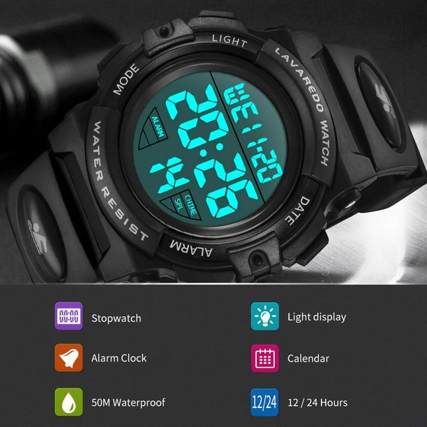 Relojes de pulsera para mujer, reloj Digital con pantalla Led, deportivo,  resistente al agua, relojes electrónicos de silicona suave, reloj de  Fitness para mujer