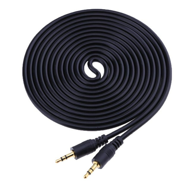 TalkWorks - Cable auxiliar, cable de audio de 3.5 mm para automóvil  (paquete de 2 unidades), adaptador de extensión de cable auxiliar, conector  macho