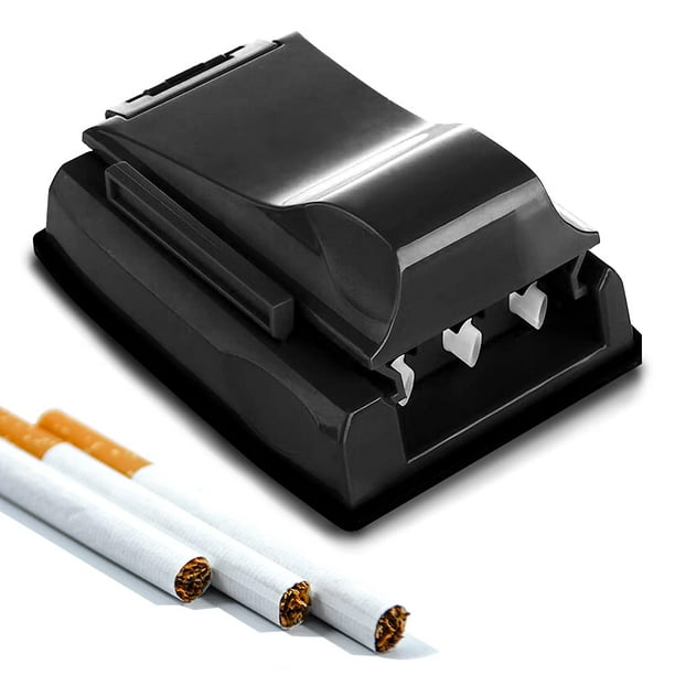 Máquina de liar 3 tubos, máquina de liar cigarrillos, caja de rodillo de  tabaco manual, caja de tabaco de liar, tabaco de llenado de rodillo para  fumar (negro)