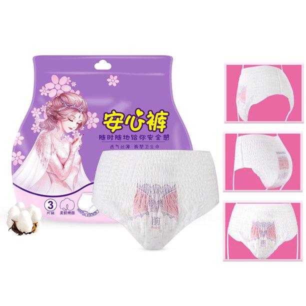 Ropa Interior Menstrual Mujer Calzoncillos a Prueba de Calzoncillos Bragas  Posparto de Suave , L Sunnimix Ropa interior menstrual para mujeres