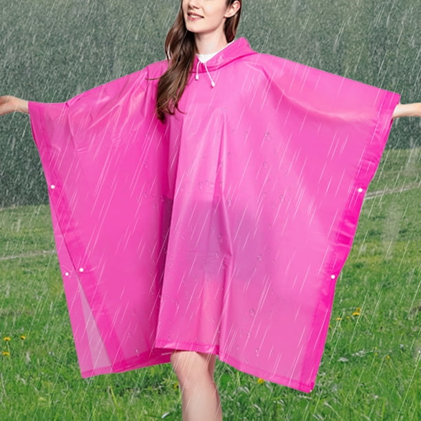 Poncho de lluvia de moda para hombre y mujer, impermeable para motocicleta,  impermeable, gabardina, color rosa