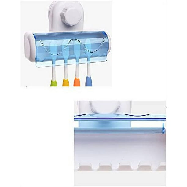 JM Portacepillos de dientes de cinco posiciones (sin cepillo de dientes),  portacepillos de pared en blister, para uso en el baño JM