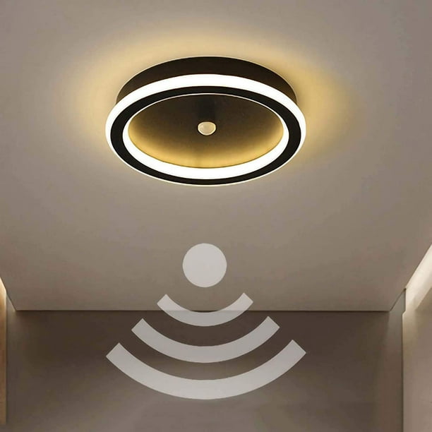Luz de techo LED con sensor de movimiento, luz de techo con sensor de movimiento  interior de 14 W, iluminación de techo moderna para sala de estar, pasillo,  balcón, oficina Kuyhfg Sin