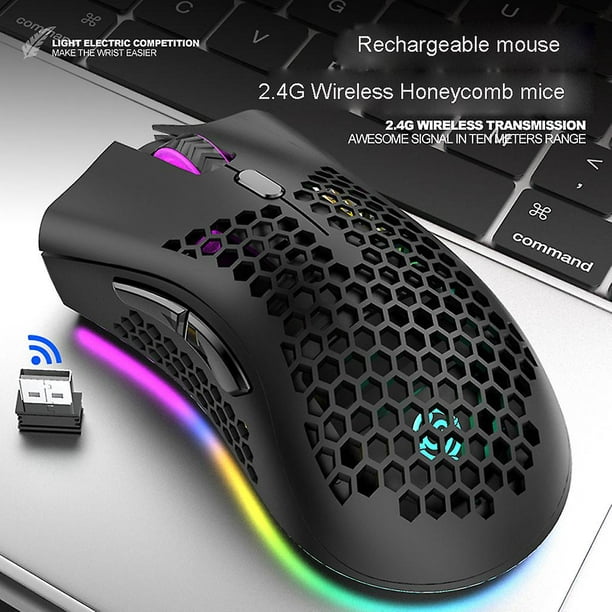 Tipo C Ratón con cable Juegos ópticos USB C Mouse azul RGB Luz para PC  portátil