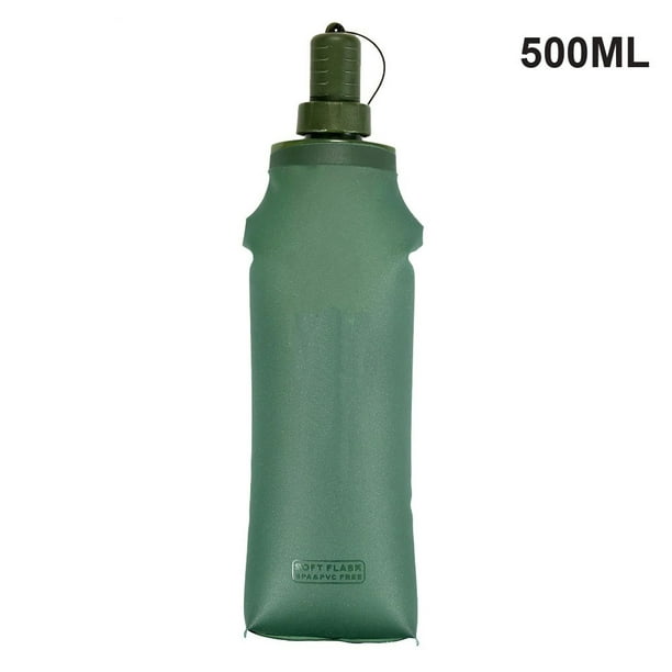 Greeniant Botella de agua portátil recargable plegable bolsa de