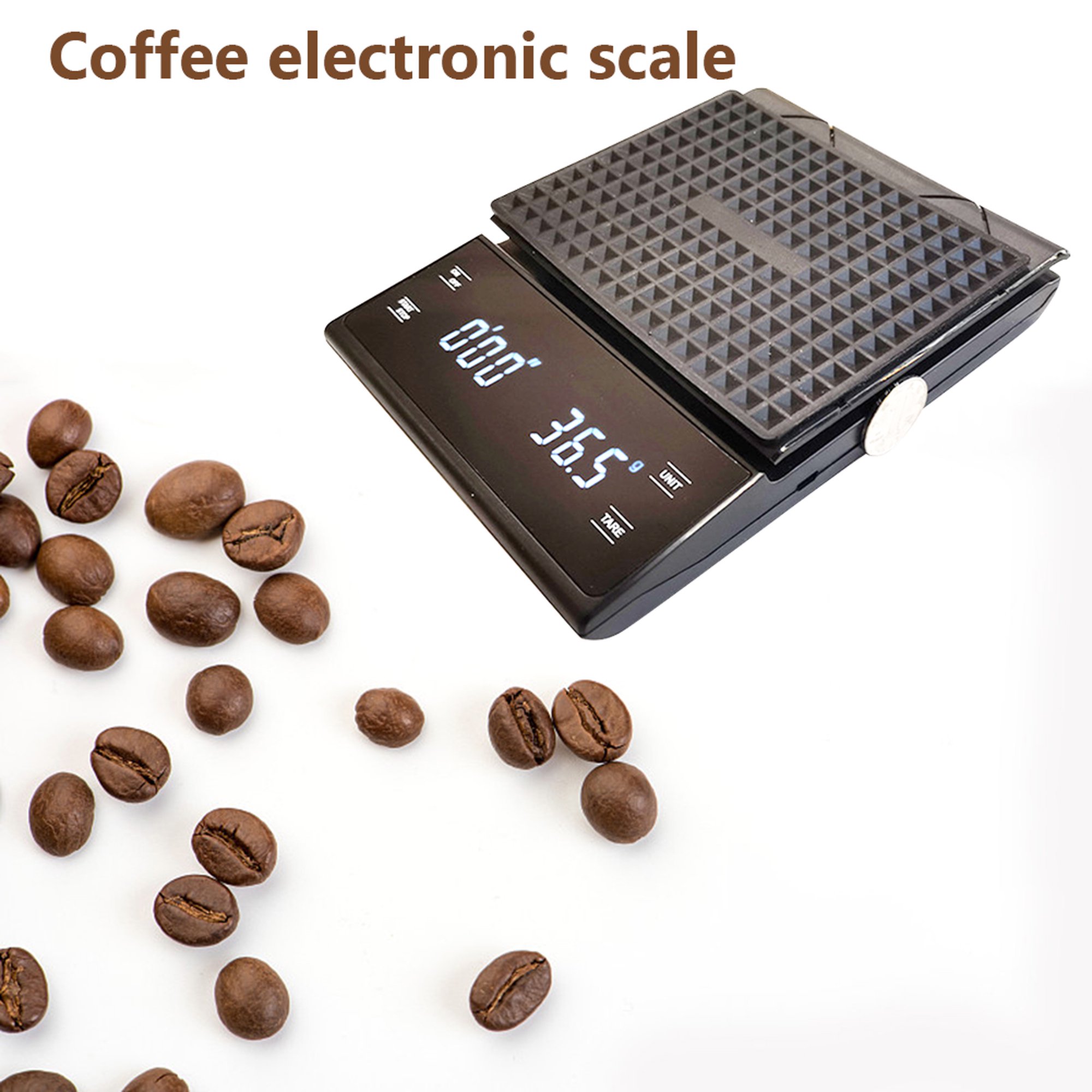 Báscula de café electrónica inteligente para café expreso, café por goteo  manual con temporizador, 2000 g / 0,1 g, herramientas de barista, luz de  Sunnimix balanza de cocina