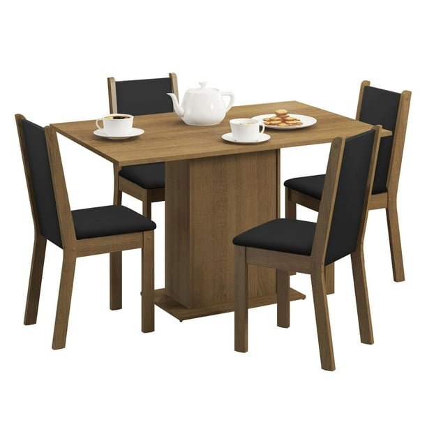 Juego de Comedor Mesa Madesa Rute Tapa de Madera con 4 Sillas Madesa  XB044915ZXT