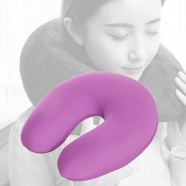 Almohada de U Almohada cuello Cojín de soporte cuello para asiento de  oficina con funda extraíble púrpura Gloria Almohada de viaje