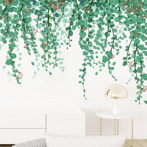 Pegatinas de pared de plantas tropicales, pegatinas decorativas