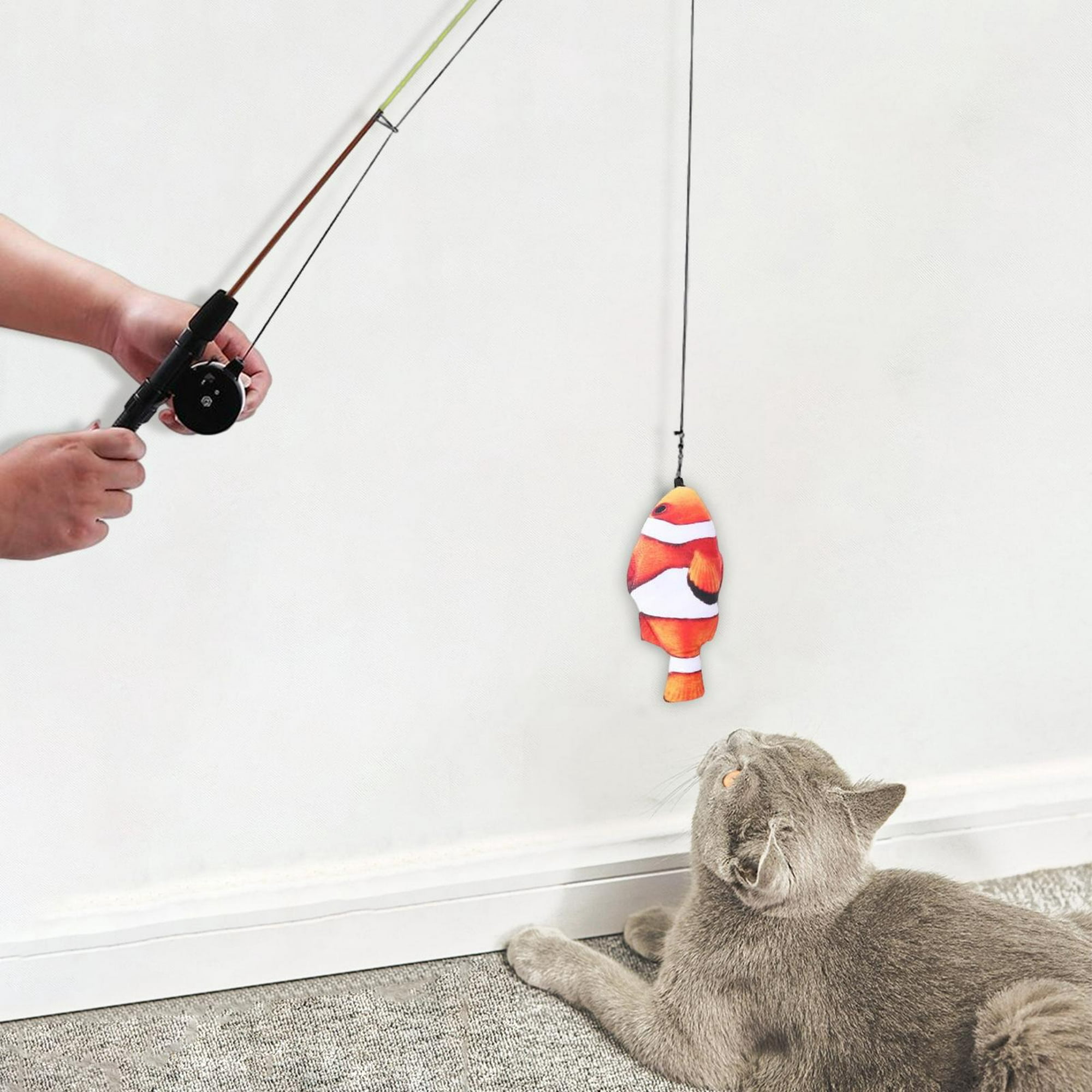 Caña de pescar telescópica Cat Toy Catcher Ejercitador para