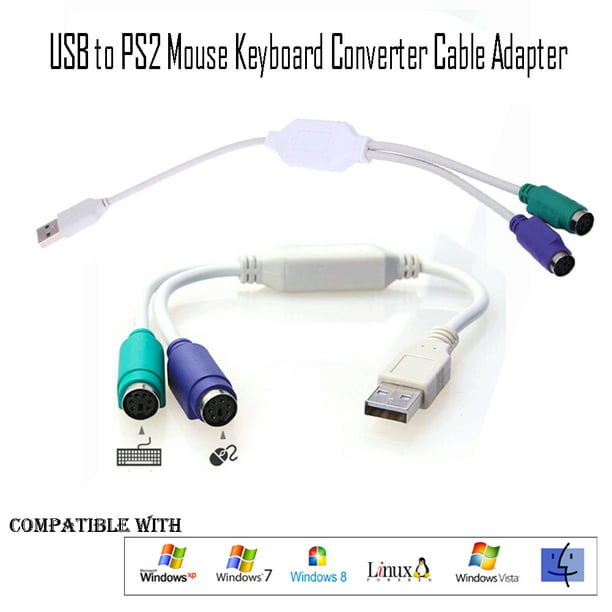 Convertidor de de USB a PS2 Puerto U de línea de cable de puerto redondo Likrtyny | Walmart en línea