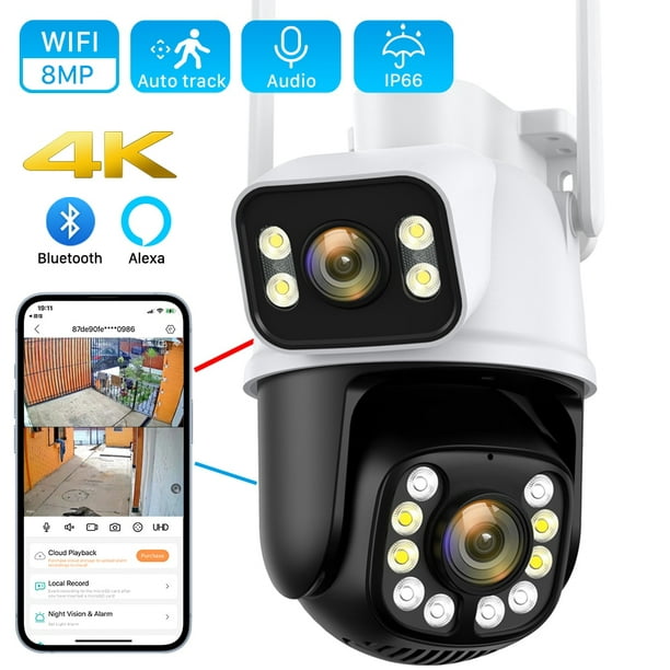Cámara inteligente para el hogar, cámara de seguridad IP inalámbrica 1080P  cámara de vigilancia interior con detección humana AI, visión nocturna