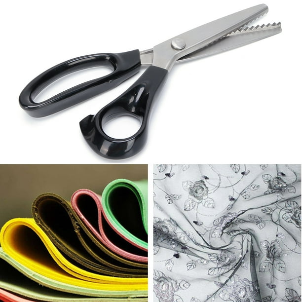 Tijeras de sastre para cortar telas, accesorios de costura dentados,  herramienta de costura artesanal, zigzag