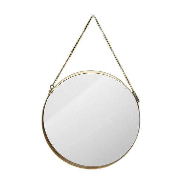 Espejo de maquillaje para colgar en la pared, espejo redondo montado en la  pared, creativo, simplemente decora el espejo de afeitar para baño y