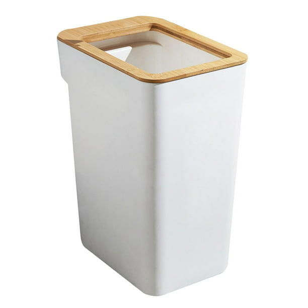Cubo de basura pequeño, cesto de basura sin tapa, cesto de basura, cestos  de basura, cesto de basura para baño, dormitorio, hogar, sala de estar y  Negro 10L Baoblaze Bote de basura