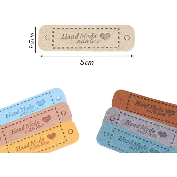 Etiquetas textiles para coser en simple. Etiquetas de tela personalizadas.  Etiquetas para artesanía.