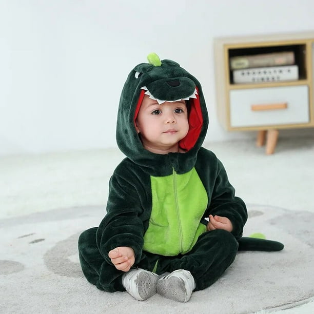 Disfraz de dinosaurio infantil con capucha de franela para niños pequeños  con capucha, regalo con diseño suave de animales