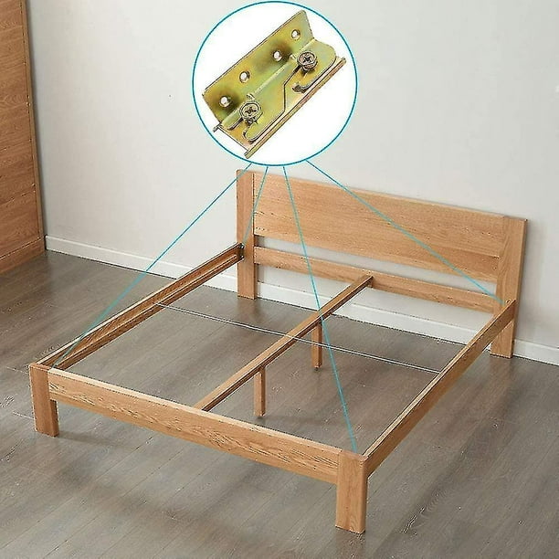 Bisagra de cama, soporte de riel de cama de 4 piezas Bisagra de