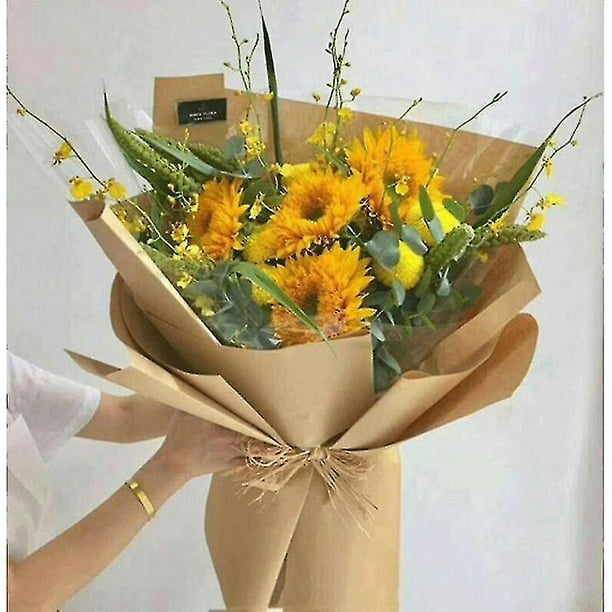 Hojas de Kraft para envolver flores, papel Kraft para envolver regalos,  Kraft especial para fl…