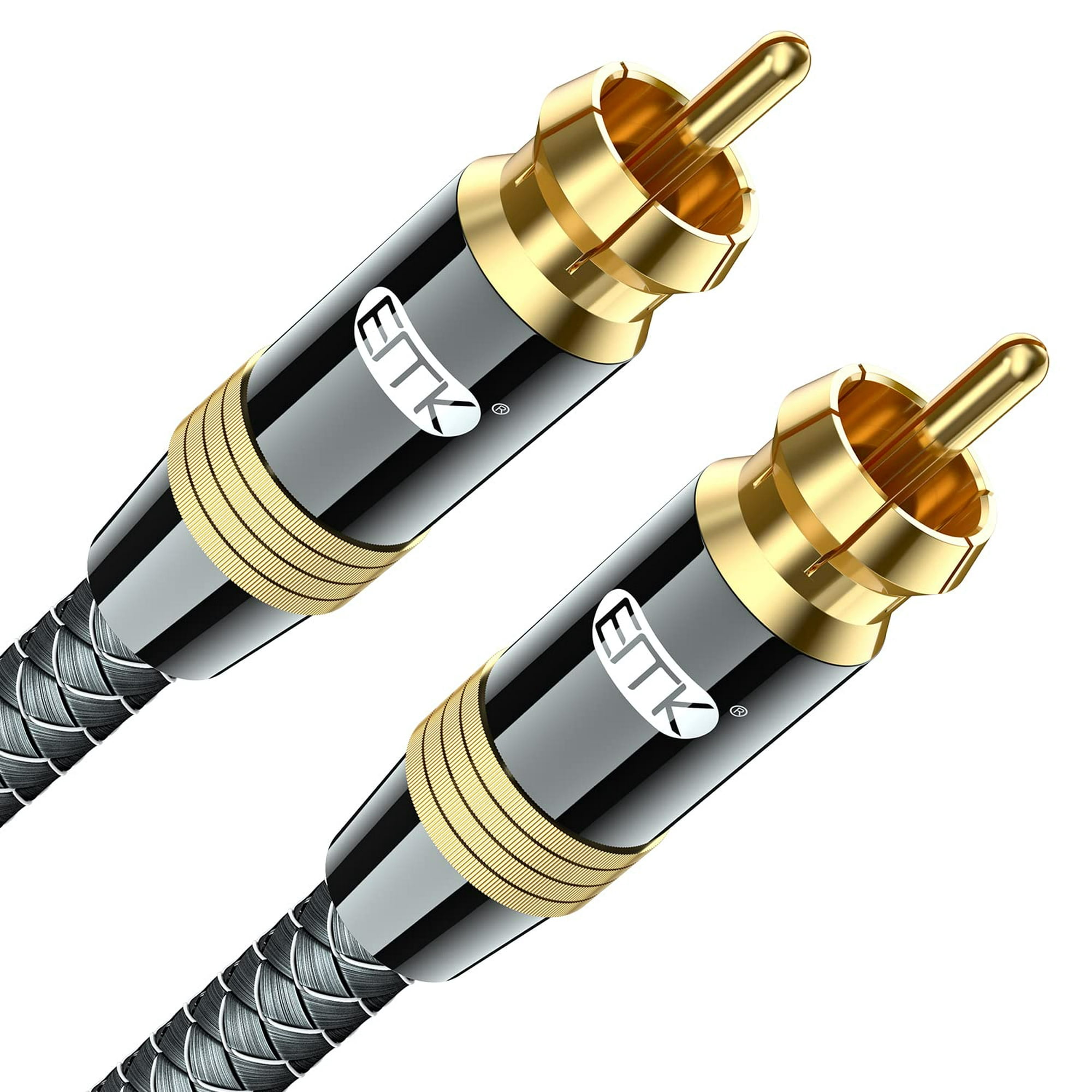 Cable Coaxial de Audio Digital, Cable de Subwoofer chapado en oro