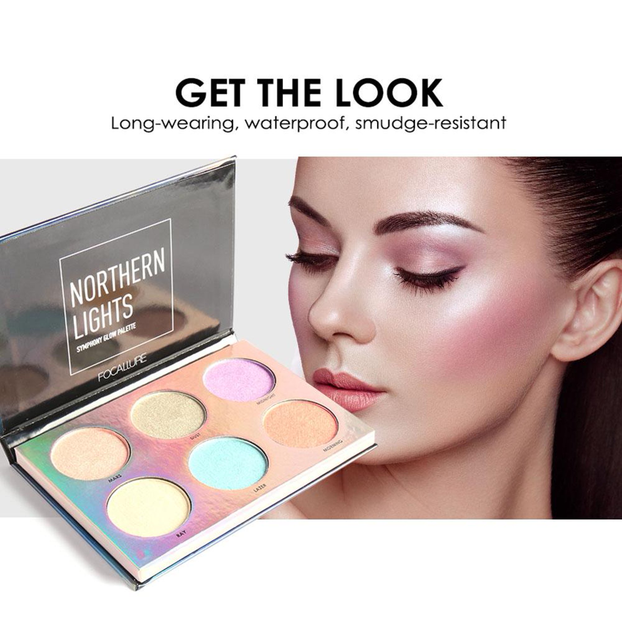 6 colores Shimmer Glow Palette Face Makeup Bronzer Highlighter Blush