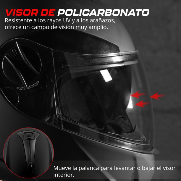 Casco De Moto Hombre Casco Integral Doble Lente Motocross