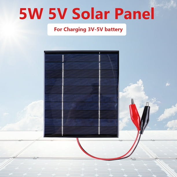 Panel solar USB 5W 6V Cargador solar portátil para carga de batería  Phone/3-5V