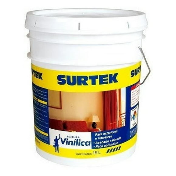 pintura vinilica blanca 19l pintar interior y exteriores sur surtek sp20400