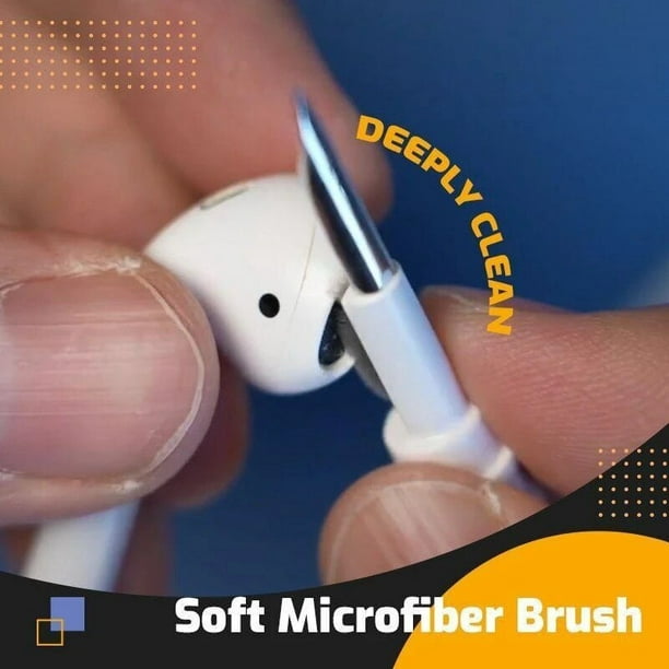  Kit de limpieza para AirPods, bolígrafo de limpieza 3 en 1 para  todos los auriculares/Airpods Pro 1st 2nd 3rd/Samsung con esponja limpiadora,  cepillo suave, recogedor de suciedad : Electrónica