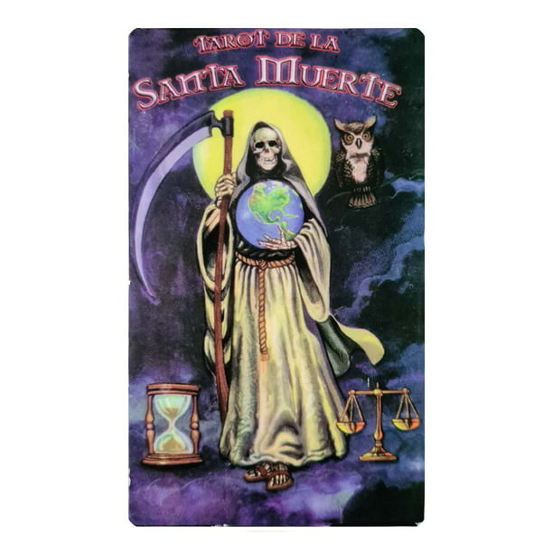 Tarot Santa Muerte Profesional Plastificado 80 cartas+instructivo Berbera  Tarot Santa Muerte Profesional 12x7 cm