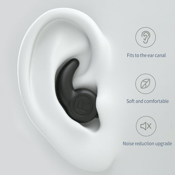 Reducción de tapones para los oídos insonorizados para dormir 3 capas tapones  para los oídos suministros deportivos para nadar Hugtrwg